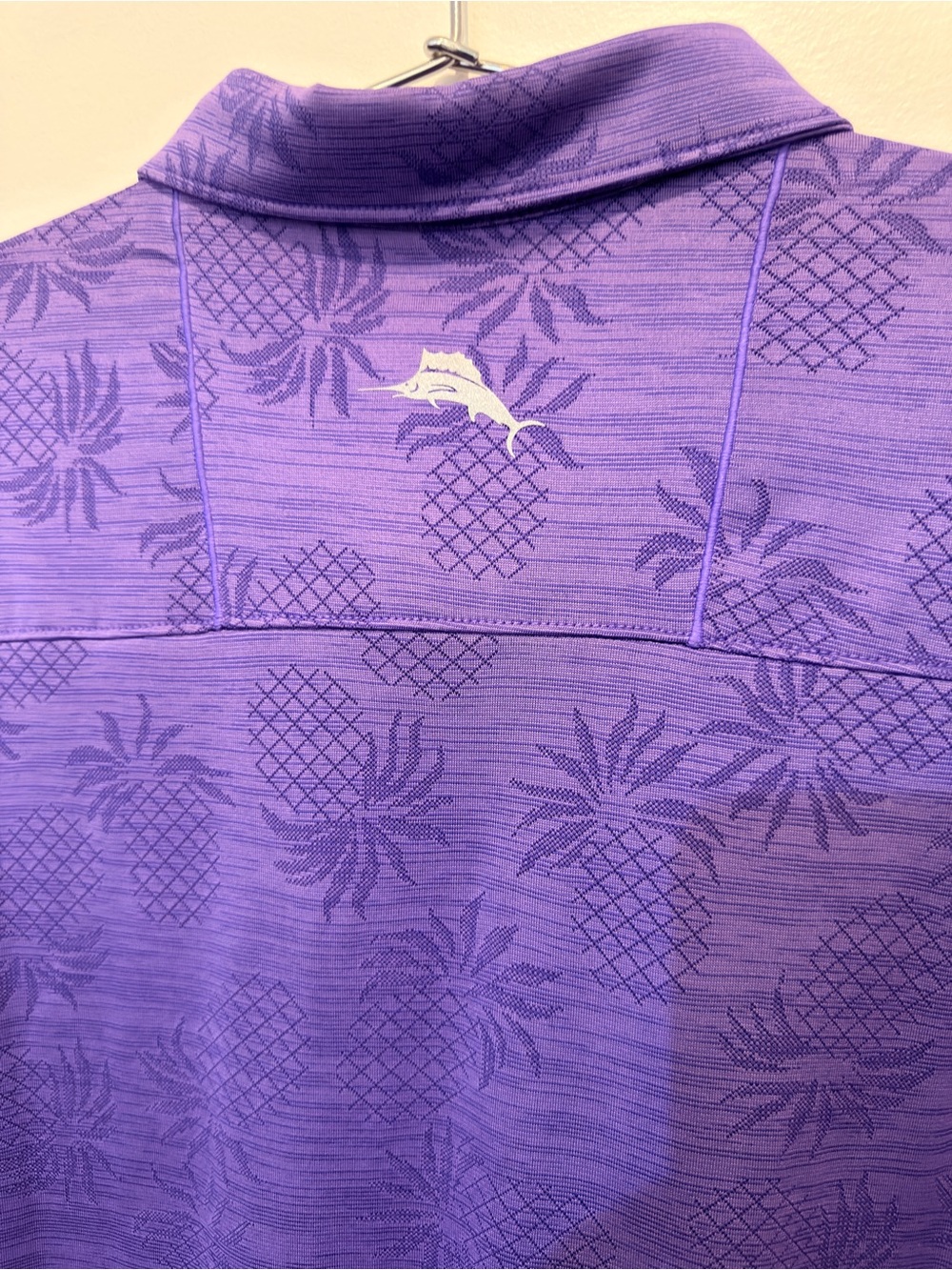 Tommy Bahama Purple Pineapple Jacquard Polo - Picture 4 of 4